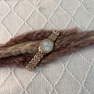 Rosegold Studded‎ Link Watch